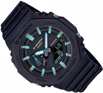 SPORTOWY ZEGAREK CASIO G-SHOCK GA-2100RC-1AER SEABLUE NEON + BOX