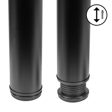 МЕБЕЛЬНАЯ НОЖКА ДЛЯ СТОЛА, ЧЕРНАЯ, В 710 ММ + РЕГУЛИРОВКА