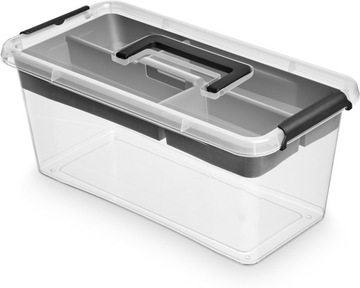 Apteczka pojemnik na leki organizer plastikowa z pokrywą 8 L