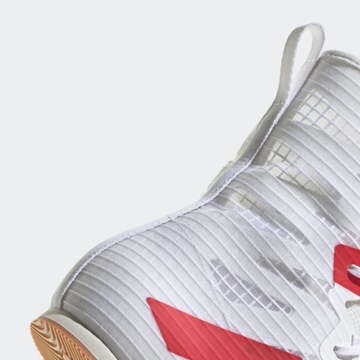 Боксерские кроссовки ADIDAS BOX HOG 4, бело-красные, размер 44 2/3