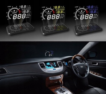 Дисплей Светодиодный ЖК-проектор HUD OBD2 5.5 Синий