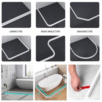 ВОДОБАРЬЕРНАЯ ЛЕНТА САМОКЛЕЯЩАЯСЯ КУХОННЫЙ ДУШЕВОЙ ПОРОГ 2М