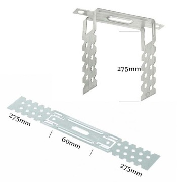 UCHWYT ES 60/275 GIĘTY 1,0mm 100 szt.