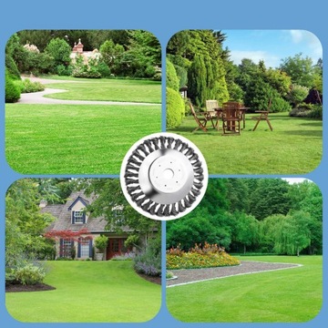 OKRĄGŁA SZCZOTKA DO USUWANIA CHWASTÓW 25CM GŁOWICA PODKASZARKI DO TRAWY