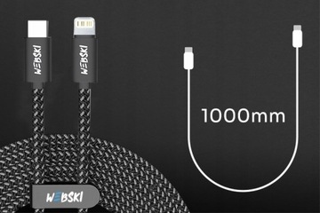 БЛОК ПИТАНИЯ ЗАРЯДНОГО УСТРОЙСТВА 2xPORTS -C- 20W 1xPORT -A- QC С КАБЕЛЕМ ДЛИНОЙ 1М ДЛЯ IPHONE