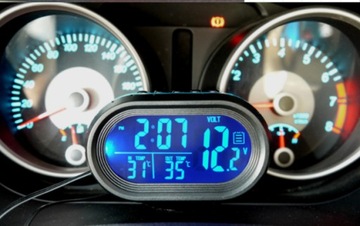 АВТОМОБИЛЬНЫЙ ТЕРМОМЕТР ЦИФРОВЫЕ ЧАСЫ 12 В постоянного тока