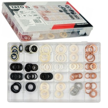 НАКЛАДКИ YATO ДЛЯ СЛИВНЫХ МАСЛЯНЫХ ПРОБОК НАБОР 120 шт.