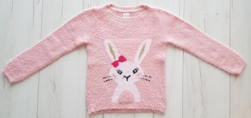 C&A Пушистый свитер с зайчиком 122, как новый