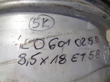 4× DISK HLINÍK AUDI OE Q7 8.5" X 18" 5X130 ET 58