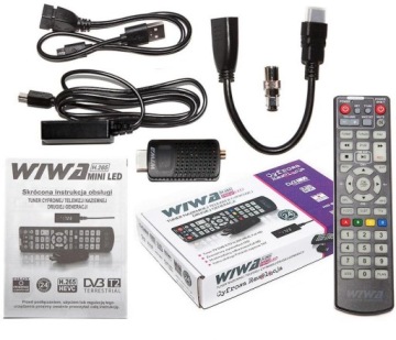 Tuner DVB-T2 WIWA MINI LED Dekoder TV Telewizji Naziemnej H.265T