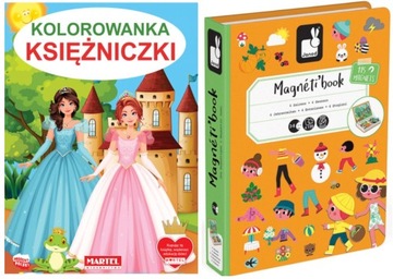 MAGNETIBOOK 4 PORY ROKU UKŁADANKA JANOD + KOLOROWANKA KSIĘŻNICZKI MARTEL