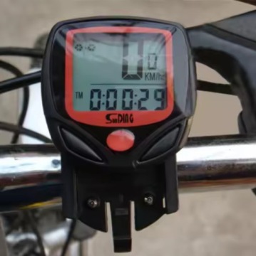 ЖК-ЧАСЫ ВЕЛОСИПЕДНОГО СЧЕТЧИКА ПРОБЕГА СКОРОСТИ Водонепроницаемый 15 функций + РУЧКА
