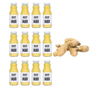 Sok z IMBIRU 12x240ml 100% bez cukru tłoczony NFC imbir sok imbirowy