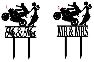 Topper Motor для свадебной молодой пары с велосипедной 30 см. Украшение свадебного торта