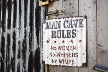 Волнистая металлическая табличка Man Cave УКРАШЕНИЕ