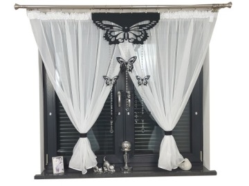 ПАННО С АЖУРНЫМ ДЕКОРОМ БАБОЧКА 60х115 ГИРЛАНДА ГЛАМУР СТЕКЛЯННЫЕ КРИСТАЛЛЫ