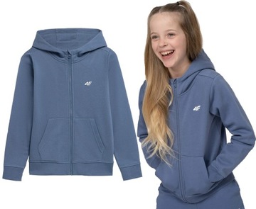 4F DZIEWCZĘCA BLUZA DRESOWA SPORTOWA JBLD300 128