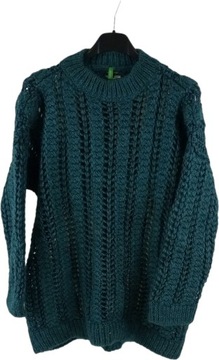 SWETER DAMSKI | BENETTON | ZIELONY | ROZMIAR S