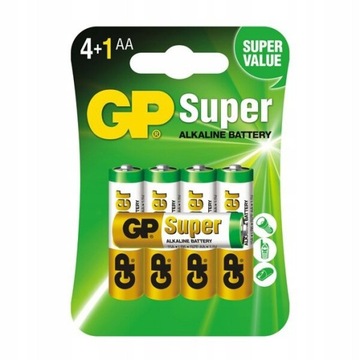 5 x baterie AA / LR6 GP Super Alkaline