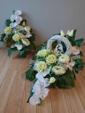 Украшение кладбища МОГИЛА композиция ВЕСНА ПАСХА НАБОР тюльпанов