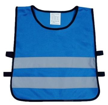 KAMIZELKA ODBLASKOWA NARZUTKA XS 120-134 NIEBIESKA