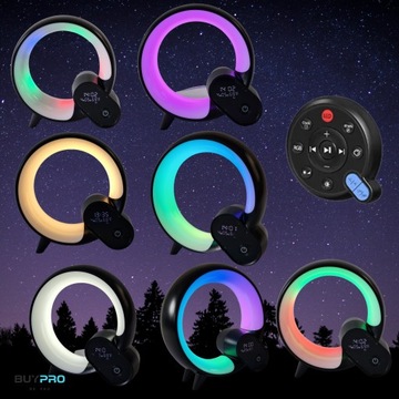 Ночник с Bluetooth-динамиком, управляемый со смартфона, часы, температура 6 в 1