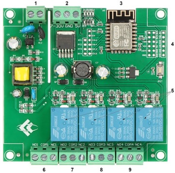 ESP12-4R-MV РЕЛЕЙНЫЙ МОДУЛЬ Wi-Fi