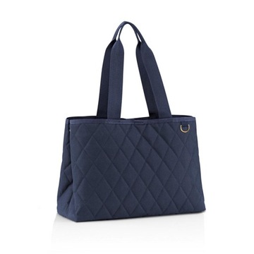 TORBA na RAMIĘ L Rhombus Midnight Gold Classic Shopper Reisenthel