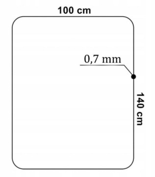 ЗАЩИТНЫЙ КОВРИК ПОД СТУЛ 140x100 ЧЕРНЫЙ