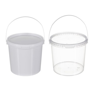 WIADRO WIADERKO PLASTIKOWE 2L Z ATESTEM SPOŻYWCZYM