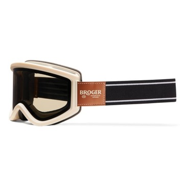 Gogle Broger Montana White Matt/Black/Grey CROSS ATV NARTY SNOWBOARD