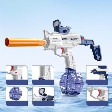 PISTOLET NA WODĘ ELEKTRYCZNY AUTOMATYCZNY BROŃ ZABAWKA WODNA NA AKUMULATOR