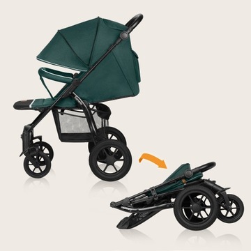 КОЛЯСКА LIONELO ANNET TOUR 22 КГ, БОЛЬШИЕ КОЛЕСА, МОСКИТНАЯ СЕТКА, АМОРТИЗАТОРЫ