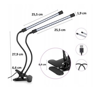 Светодиодный светильник для выращивания растений, таймер для выращивания растений, USB-зажим