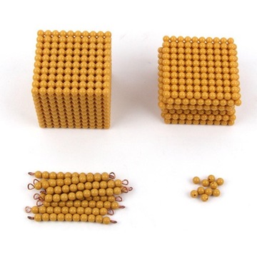 Золотые математические бусины Десятичные материалы в 1
