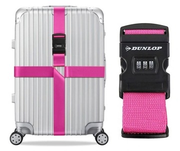 Pas podróżny do walizki bagażu zabezpieczający spinający Dunlop szyfr kod