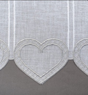 FIRANKA ZAZDROSKA HAFTOWANA WHITE I GREY 90 cm