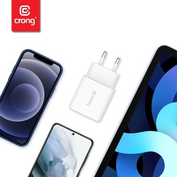 Дорожное зарядное устройство Cron USB-C, 20 Вт, зарядное устройство USB-C, подача питания