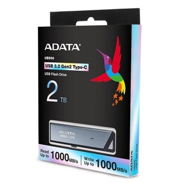 Флеш-накопитель Adata Dashdrive Elite UE800, 2 ТБ, USB3.2-C Gen2
