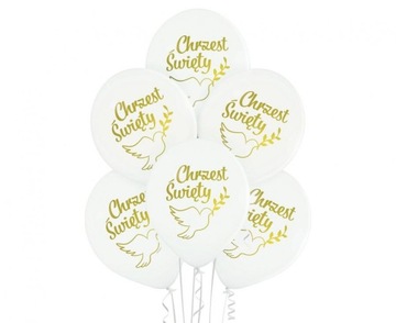 Balony białe na Chrzest Święty