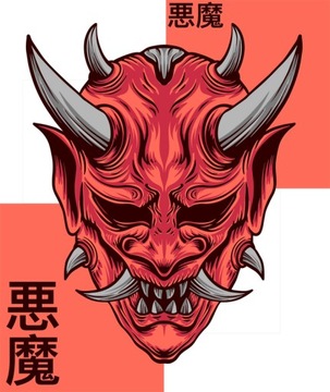 Naprasowanka Oni maska hannya japonia 7