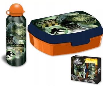 Bidon + Śniadaniówka JURASSIC WORLD DINOZAUR Zestaw