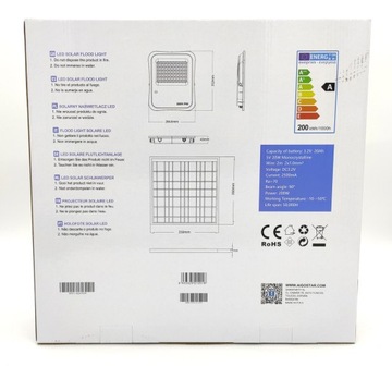 ФОНАРЬ ЛАМПА ГАЛОГЕННАЯ СОЛНЕЧНАЯ ПАНЕЛЬ 100ВТ ДИСТАНЦИОННЫЙ