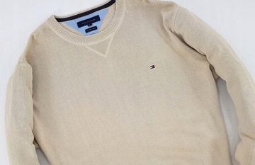TOMMY HILFIGER BEŻOWY SWETER XL
