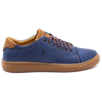 BUTY MĘSKIE CASUAL SKÓRA POLSKIE 2109B GRANAT 43
