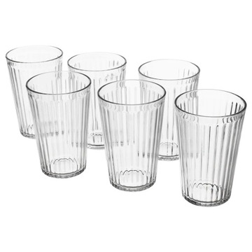 IKEA VARDAGEN Szklanka szkło bezbarwne 43 cl 6 szt