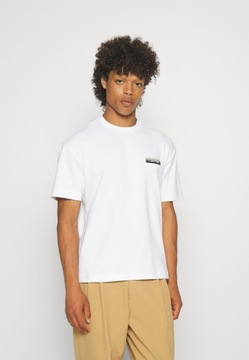 T-shirt biały z nadrukiem Calvin Klein XXL