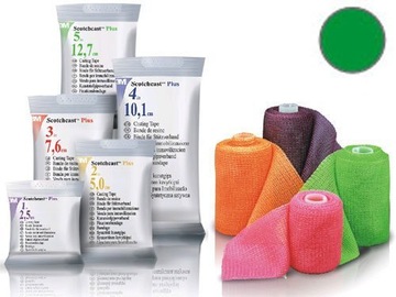 3M Scotchcast - lekki gips 7,6cm x 3,6m - zielony