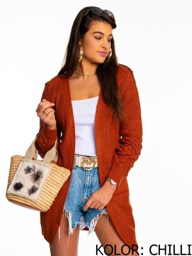 Modny Wygodny Kobiecy SWETER Narzutka KARDIGAN