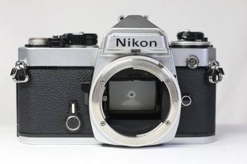 Nikon FE 35mm Film Camera Silver Body + MD-12 Motor Drive Winder Grip From